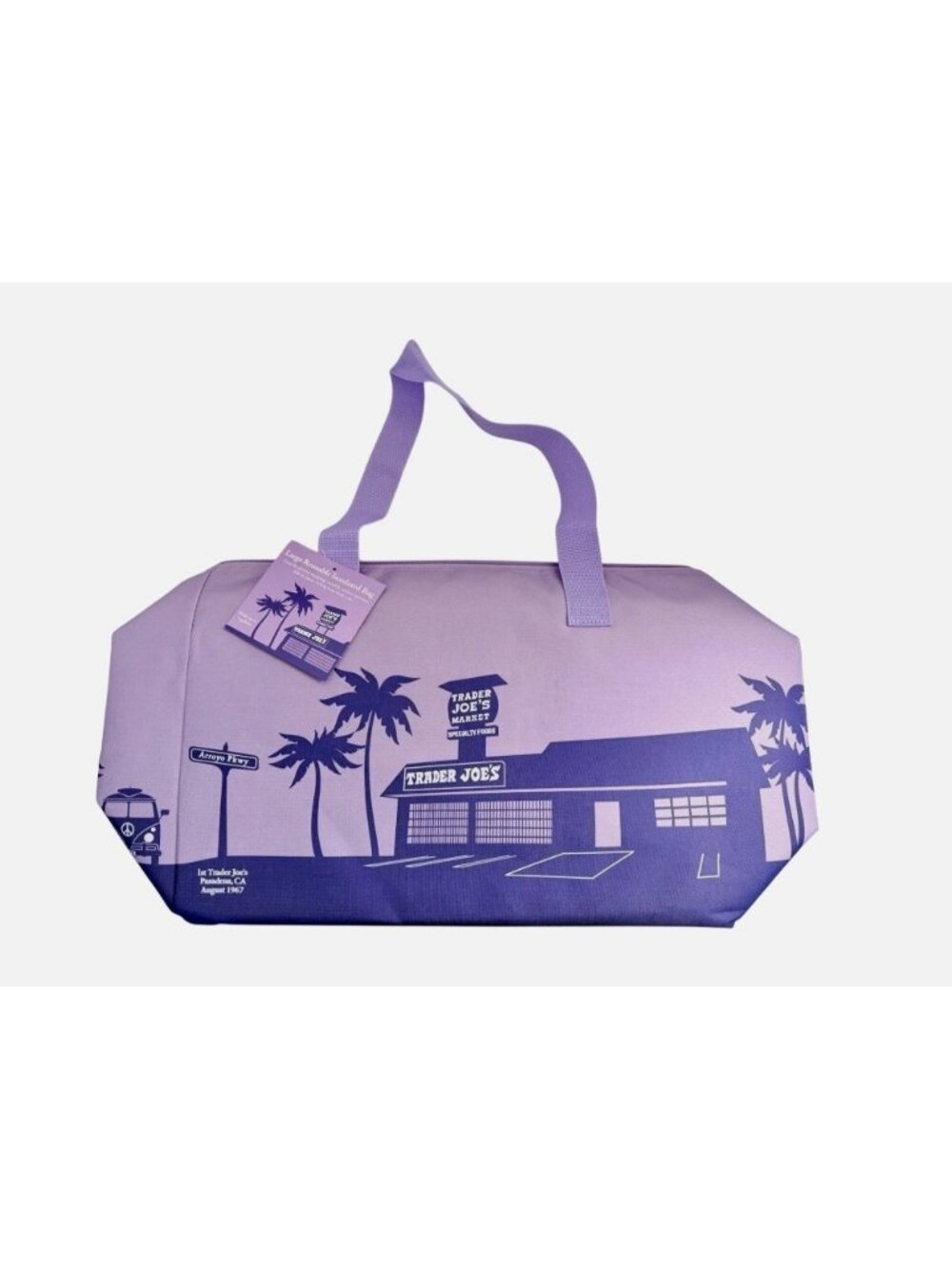 2026 Trader Joe’s Lavender Reusable Insulated Bag 8 Gallon Cooler Tote Limited - Picture 3 of 4